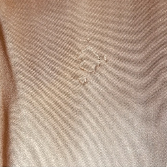 Vintage 30s Canterbury New York Champaign Satin Zip Dress Robe S/M - Picture 13 of 16